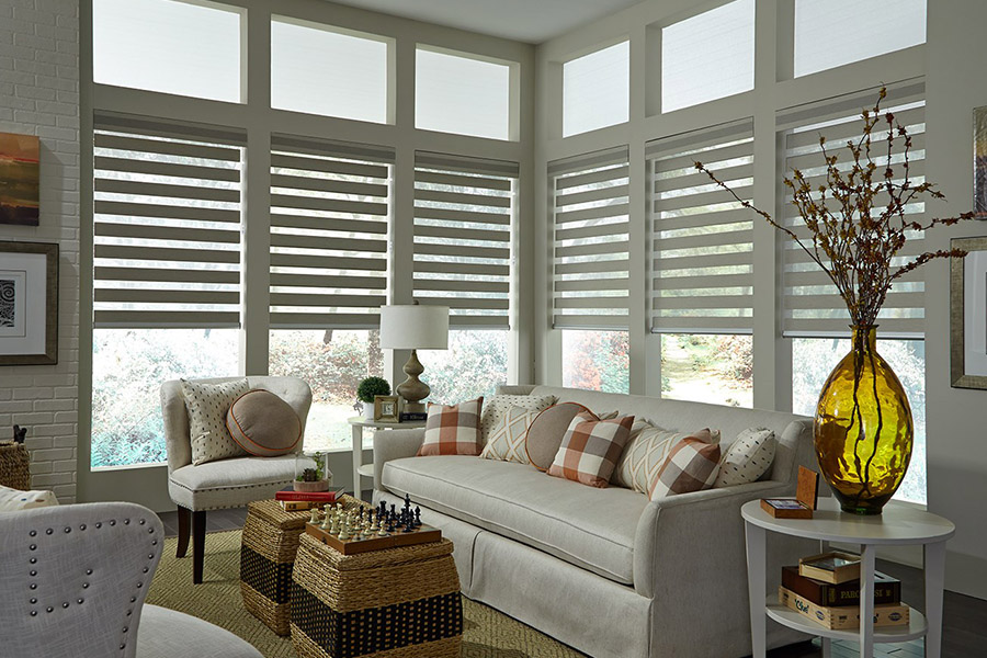 uxurious window treatments enhancing a Lutz, FL residence by Shutters & Shades