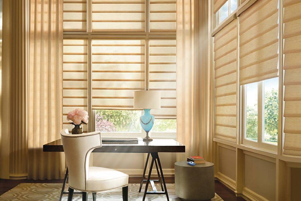 Luxurious window treatments enhancing a Wesley Chappel, FL residential place by Shutters & Shades