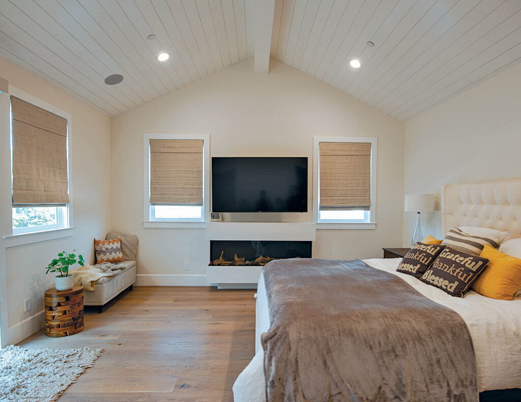 Roman shades in Wesley Chapel living room from Shutters and Shades