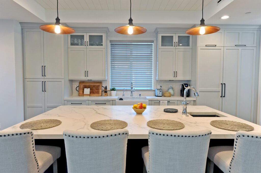 Window Blinds in Tierra Verde - FL being adjusted in a bright coastal living room